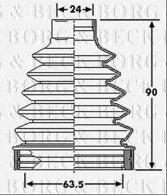 BORG & BECK bcb6201 -  Пыльник, приводной вал